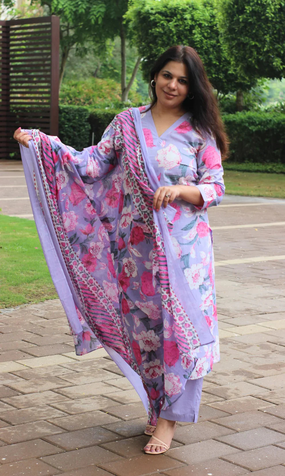 Cotton Kurta And Pant With Dupatta Set For Women