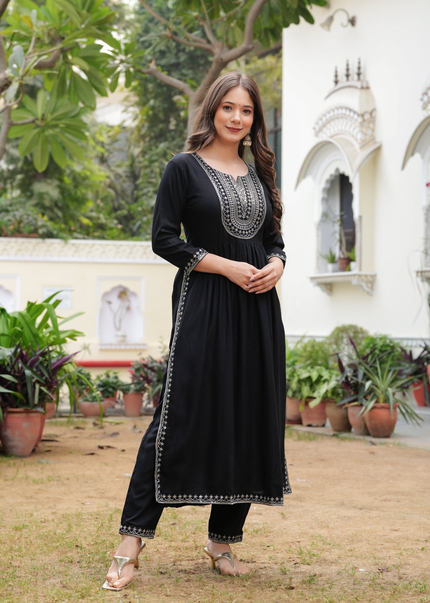 Kima Black Sequence Co Ord Set For Women