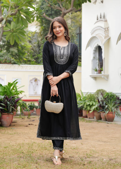 Kima Black Sequence  Co Ord Set For Women