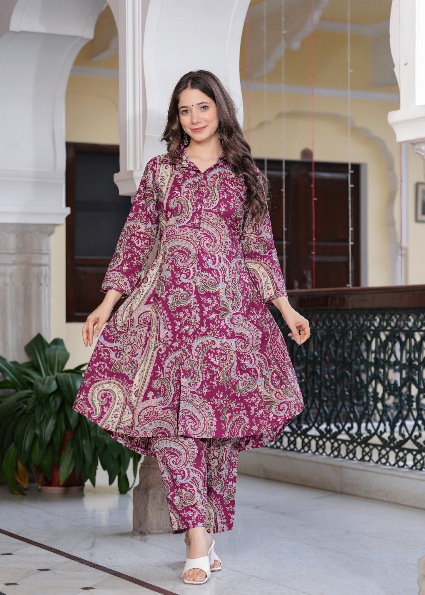 Pure Cotton Mandana Print Stylish Cord Set  For Women