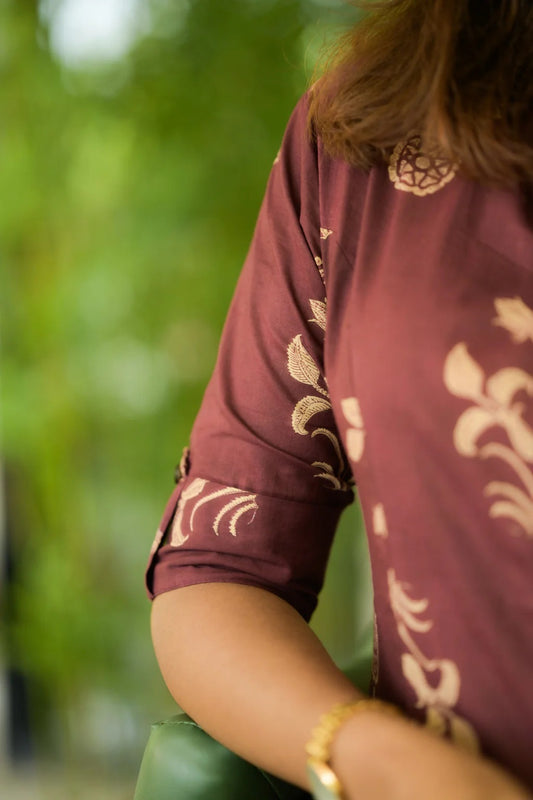 Vani Maroon Beautifull Co-ord Set