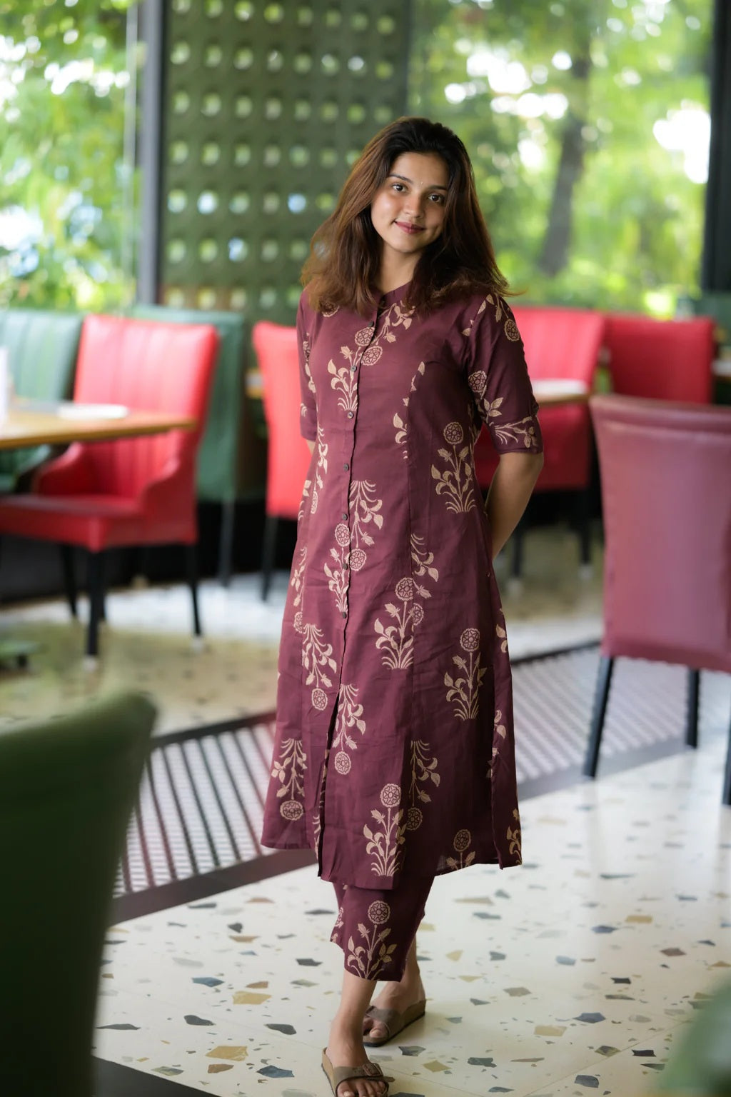 Vani Maroon Beautifull Co-ord Set
