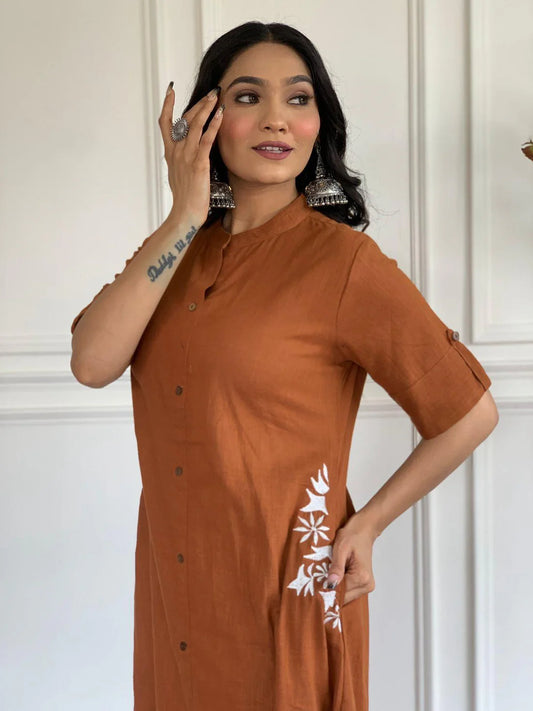 Rust Orange Cotton Cord Set