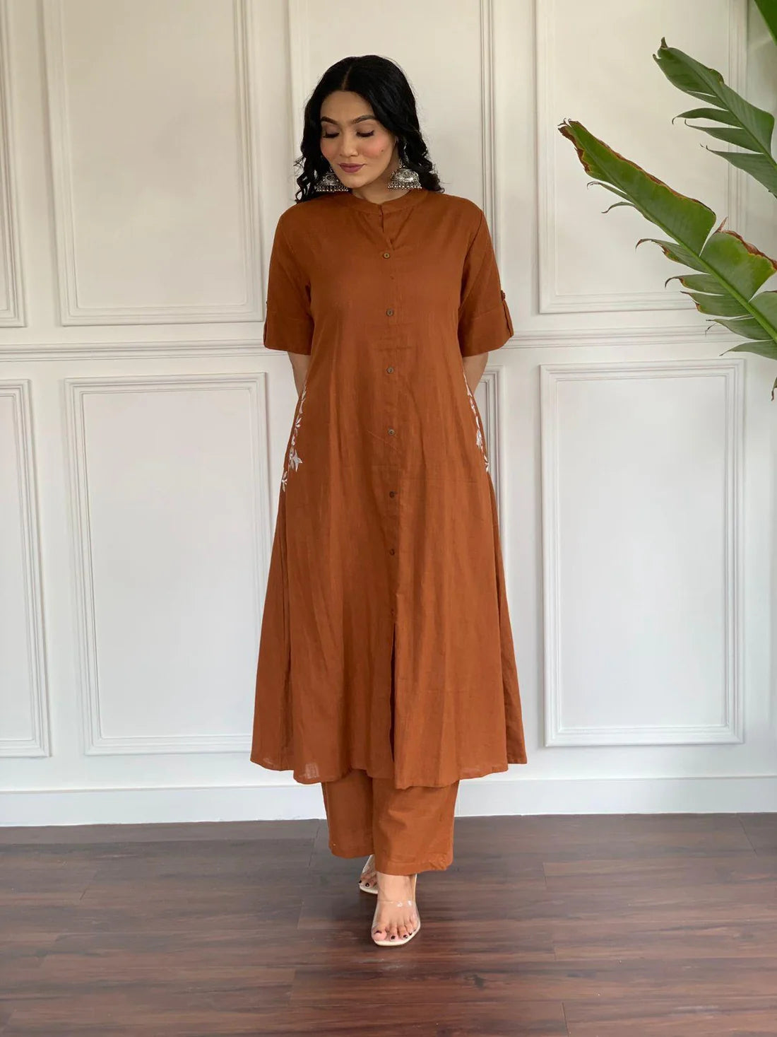 Rust Orange Cotton Cord Set