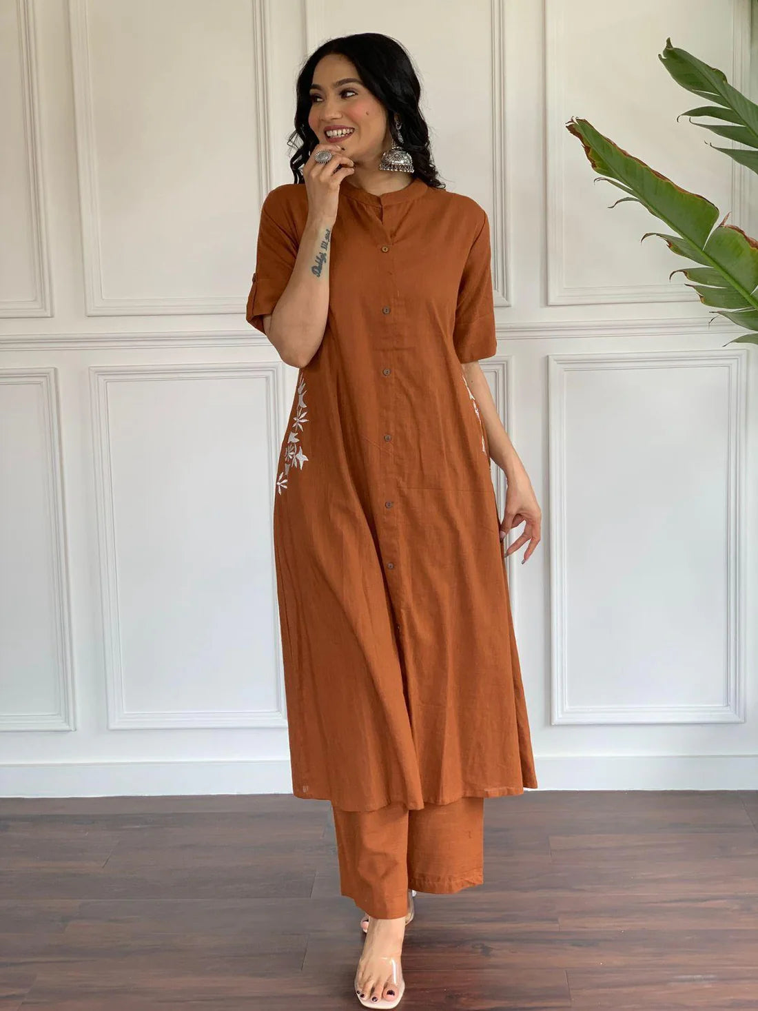 Rust Orange Cotton Cord Set