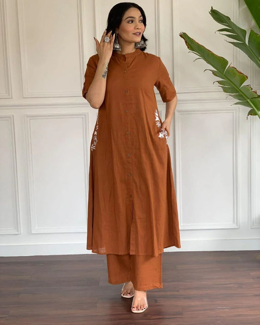 Rust Orange Cotton Cord Set