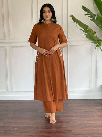 Rust Orange Cotton Cord Set