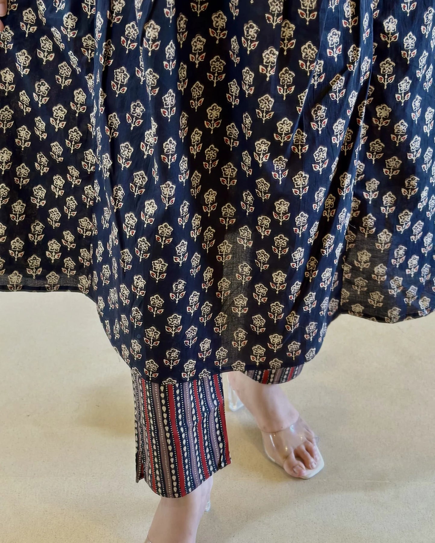 Blue Kurta And Pant With Dupatta Set For Women