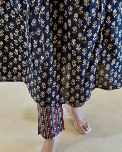 Blue Kurta And Pant With Dupatta Set For Women
