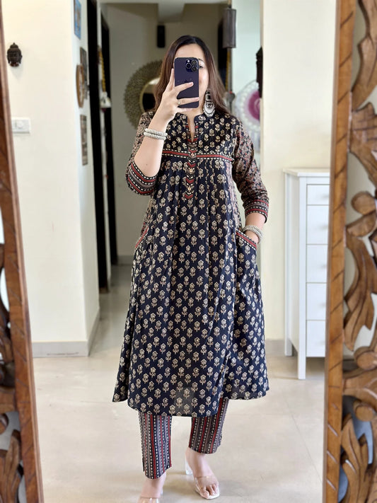 Blue Kurta And Pant With Dupatta Set For Women